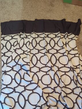 Black and White Geometric Shower Curtain